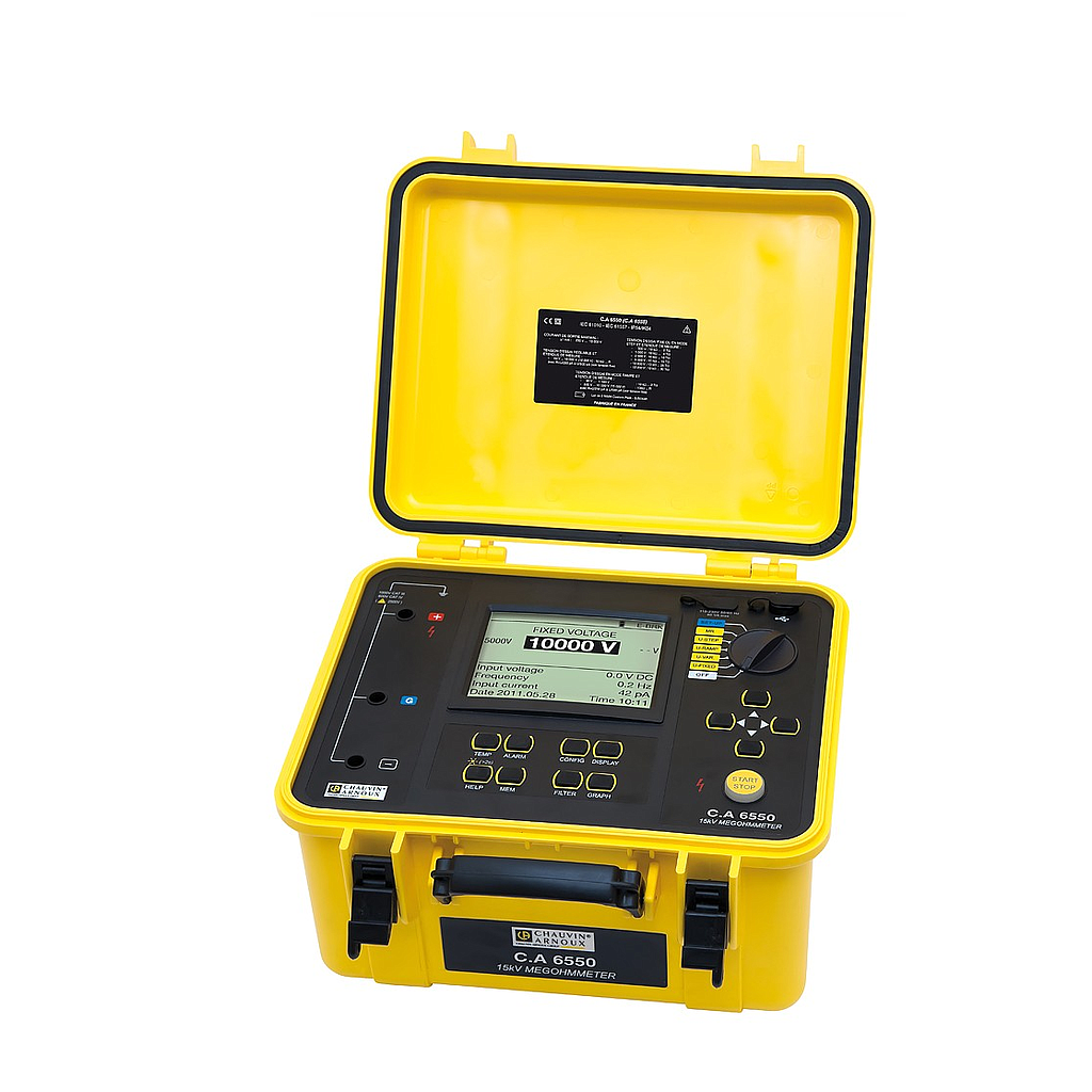 Đánh giá kỹ thuật thiết bị đo điện trở cách điện kỹ thuật số Chauvin Arnoux C.A 6550